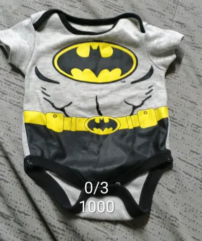 Body de bebé Batman gris - miniatura 1