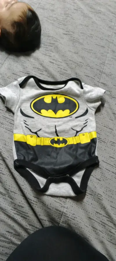 Body de bebé Batman gris - miniatura 2