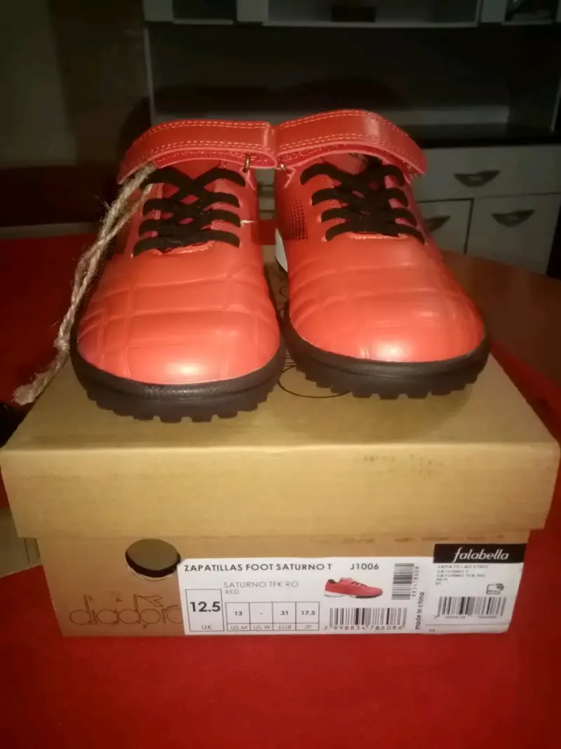 Zapatillas futbol rojo Diadora - 1