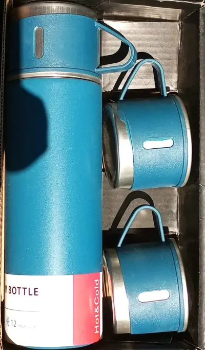 Set de termo y tazas azul - miniatura 1