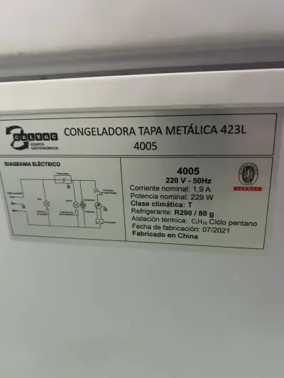 Congelador horizontal Calvac blanco - miniatura 2