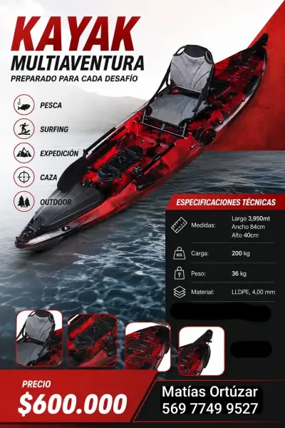 Kayak de pesca permit 13 remos y timon - miniatura 2