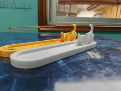 Porta incienso en forma de gato - miniatura 1