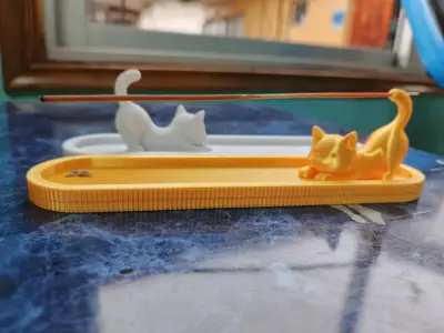 Porta incienso en forma de gato - miniatura 2