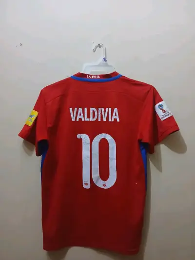 Camiseta roja selección chilena VALDIVIA - miniatura 2