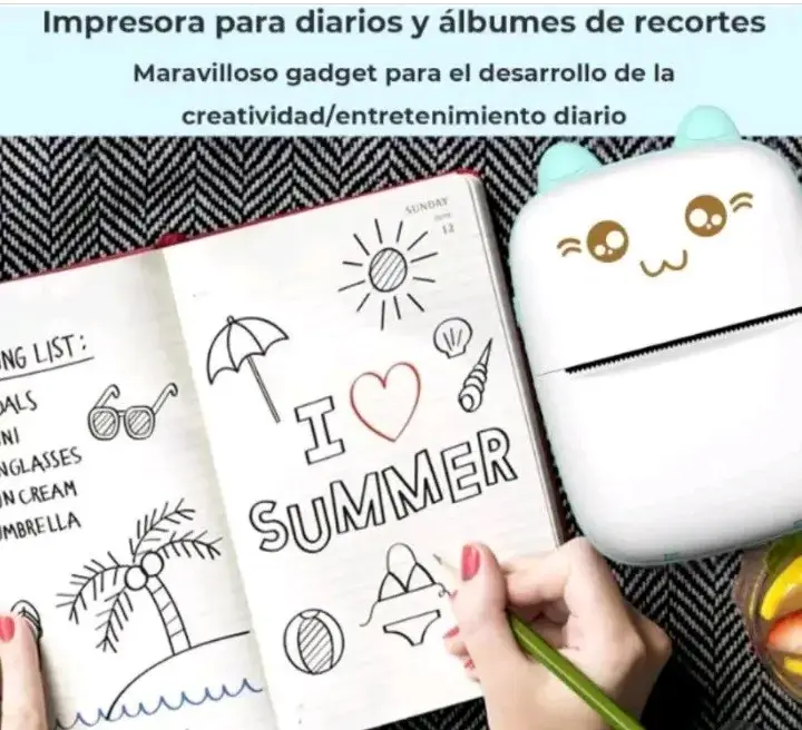 Impresora térmica portátil kawaii - 5