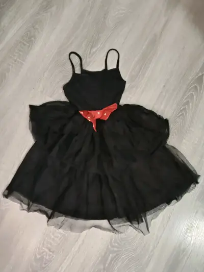 Vestido negro de niña con lazo - miniatura 1