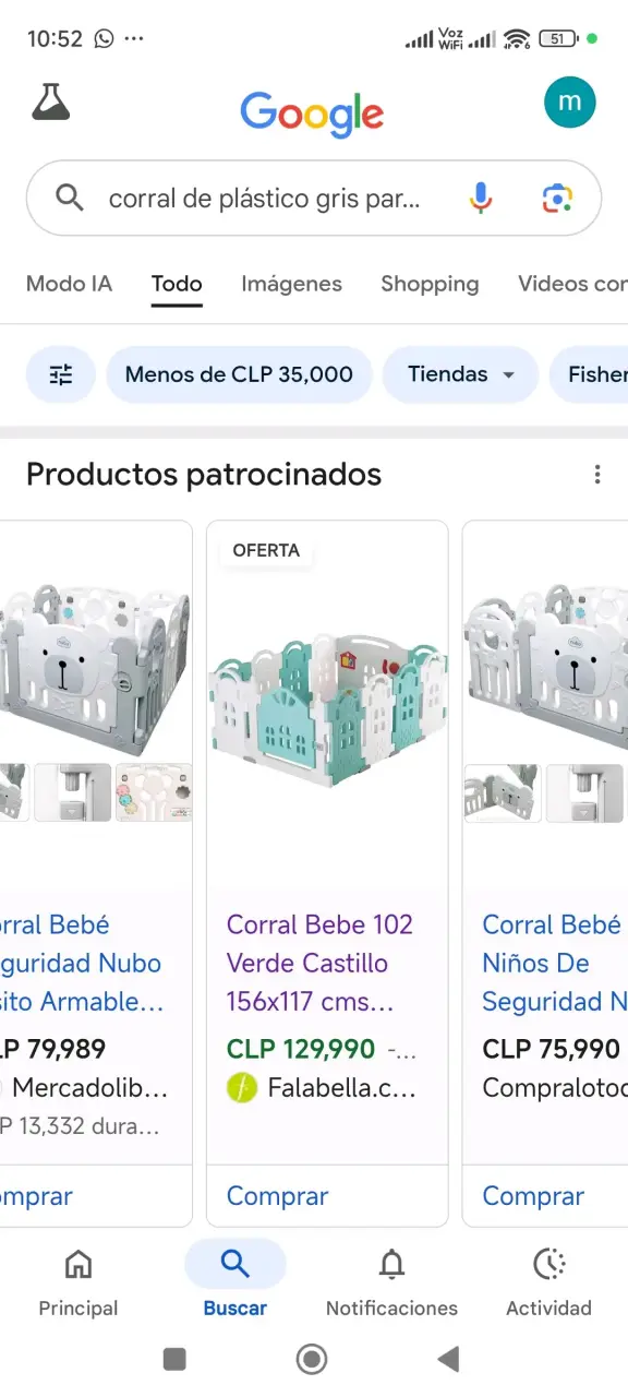 Corral de plástico para bebé - 1