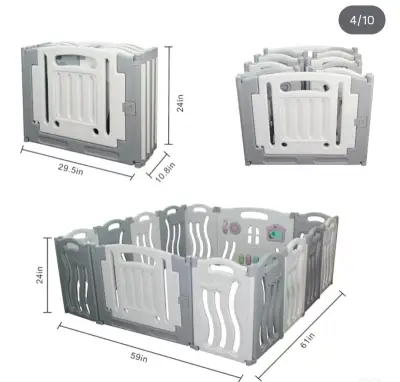 Corral de plástico para bebé - miniatura 3
