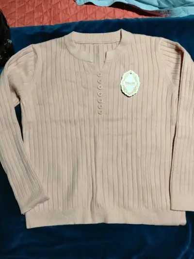 Suéter gris cuello alto nuevo - miniatura 6