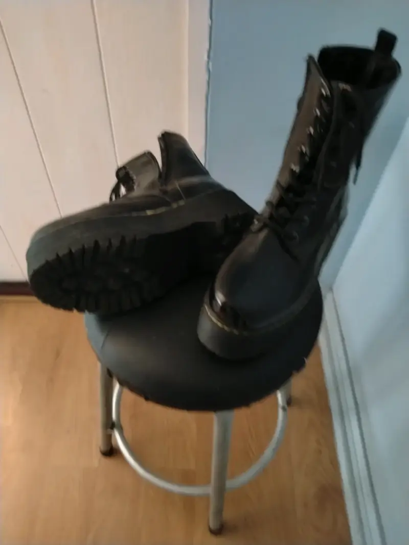 Botas negras de eco cuero - 3