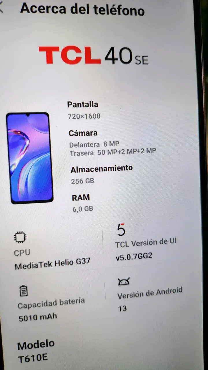TCL 40. NUEVO SIN USO - 5