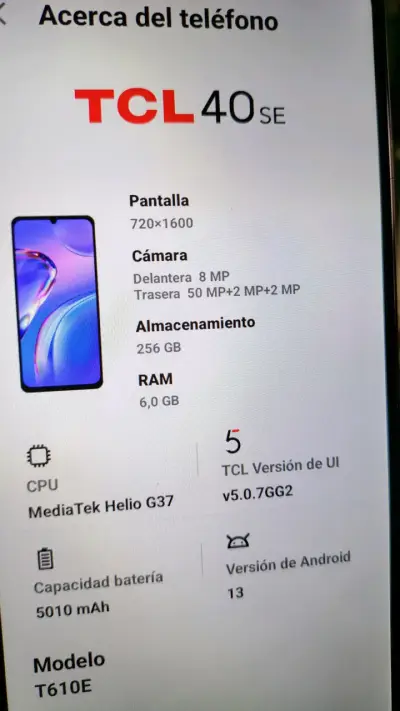 TCL 40. NUEVO SIN USO - miniatura 5