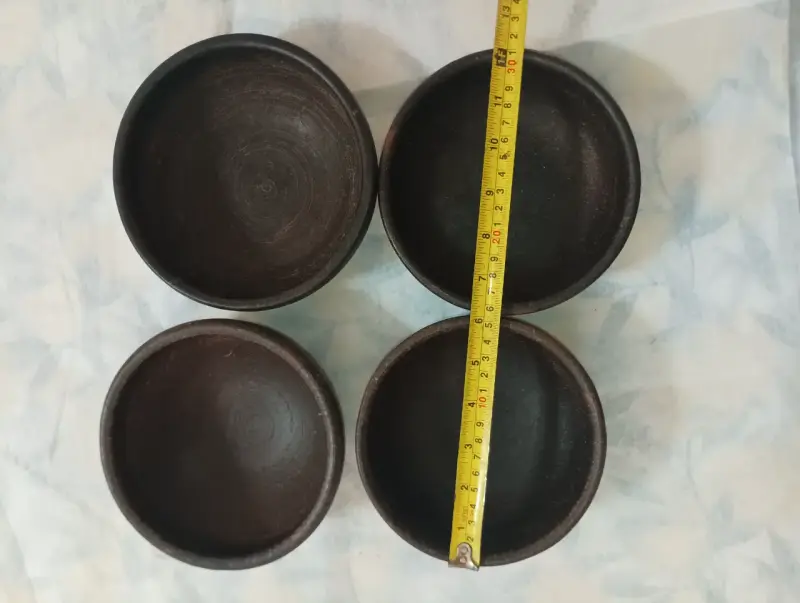4 pailas de greda chilenos (15 cm) - 4