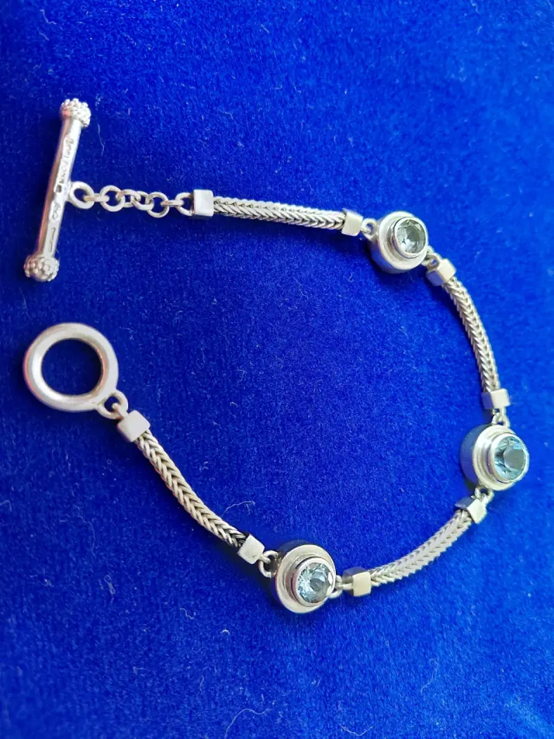 Pulsera de plata estilo vintage - 2