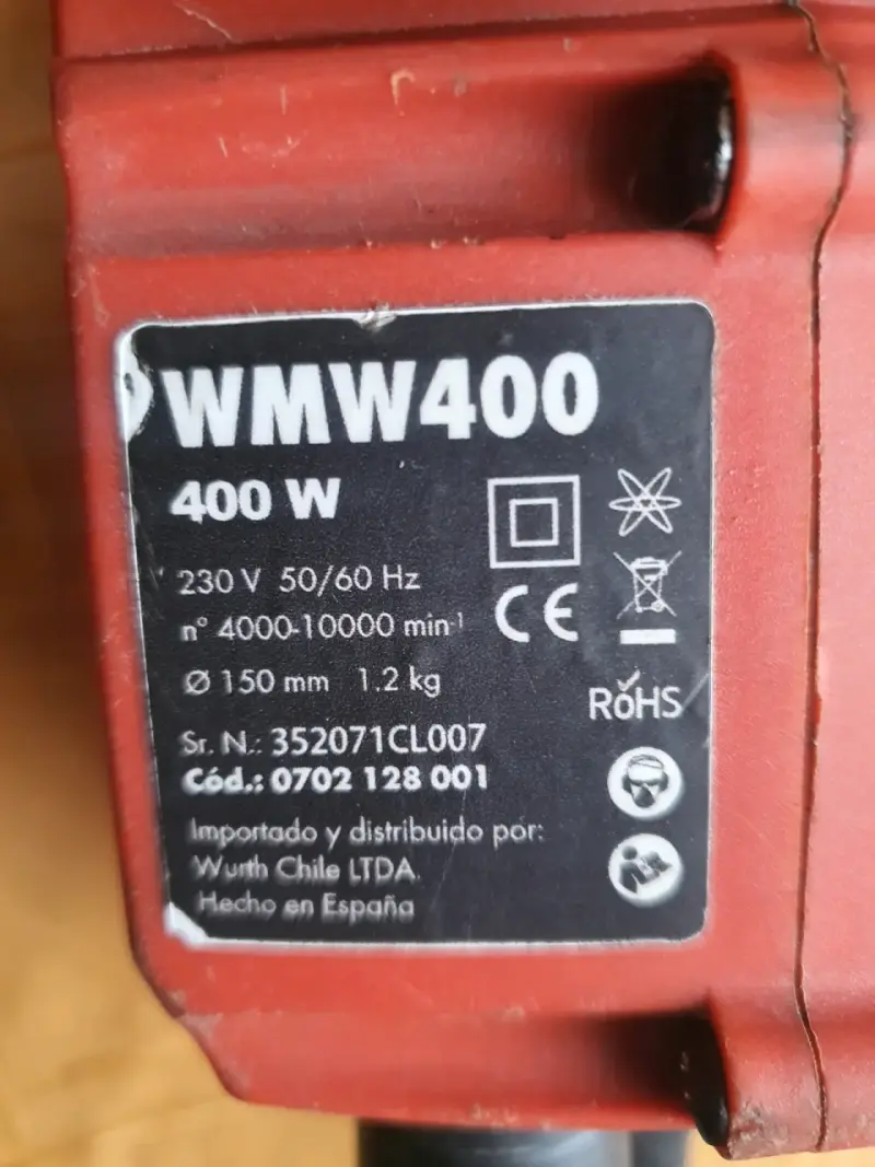 Lijadora eléctrica WMW400 - 2