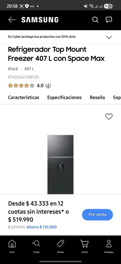 Refrigerador Samsung 407LTs - miniatura 3