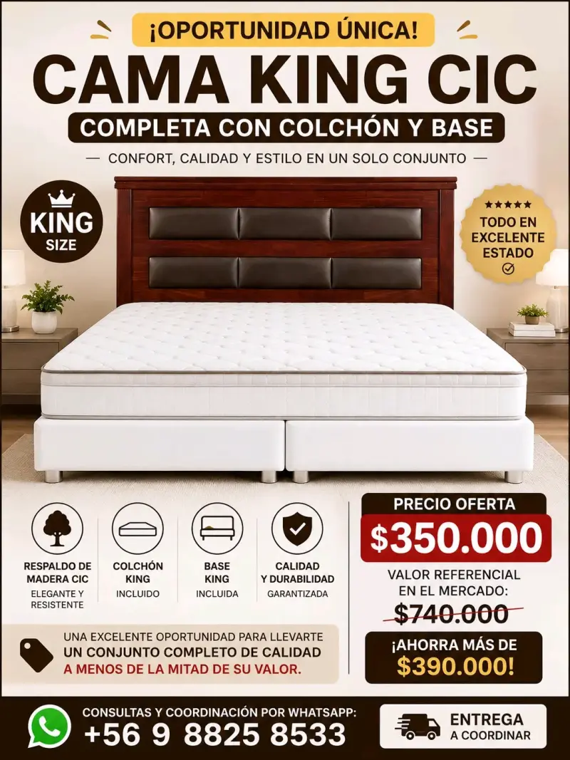 Cama King CIC con colchón - 1