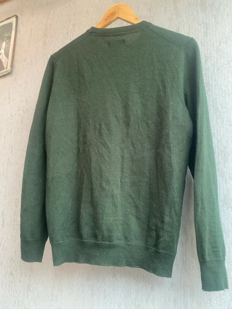 Suéter verde oscuro de lana - 3