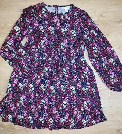 Vestido floral de manga larga - miniatura 1