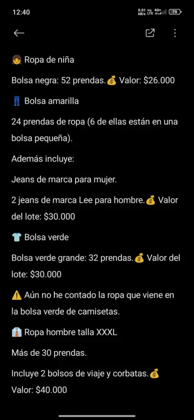 Lote de ropa para hombre y mujer - miniatura 1