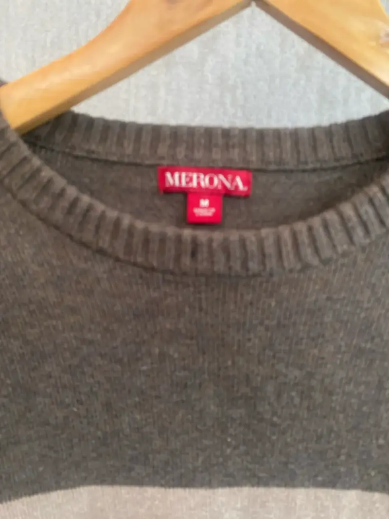 Suéter Merona café y beige talla M - 2