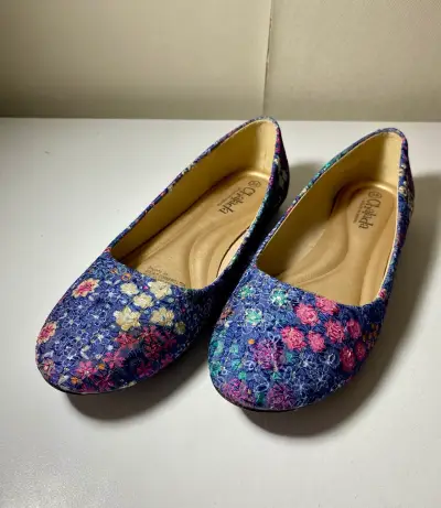 Zapatos planos estampado floral - miniatura 3