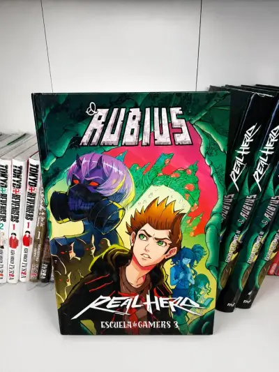 Libro Real Hero. Escuela de Gamers 3 el rubius - miniatura 1