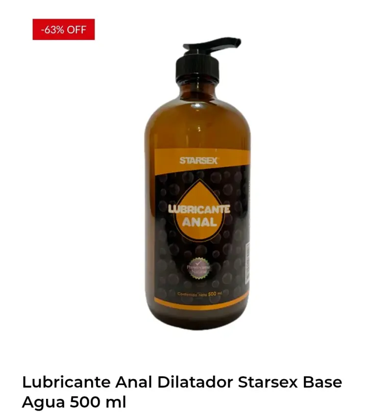 Lubricante anal Starsex 500 ml
