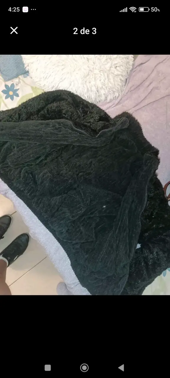Chaqueta negra de felpa - 2