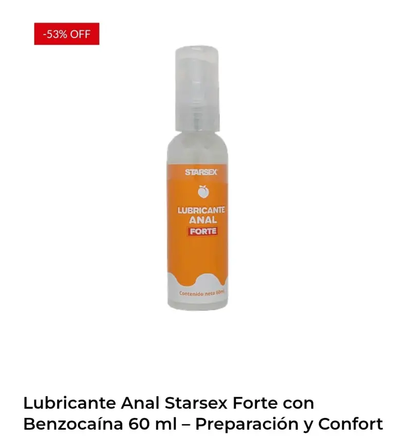 Lubricante Anal Starsex Forte 60ml