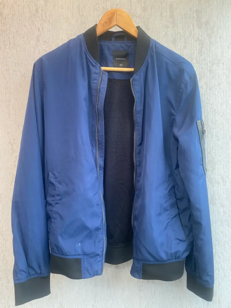 Chaqueta bomber azul Basement - 4