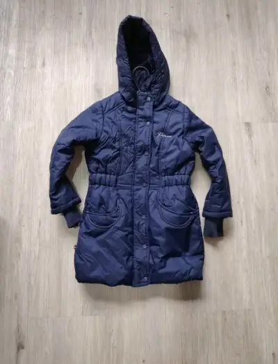 Parka azul con capucha - miniatura 1