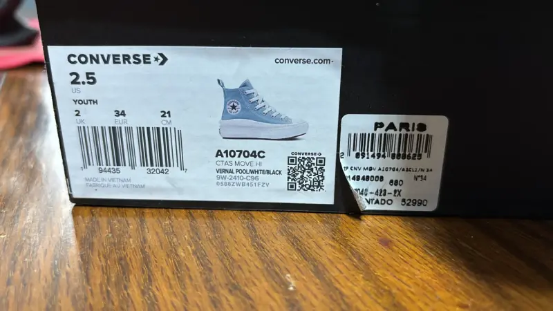 Zapatillas Converse Azul Talla 34 (21 cm) - 6