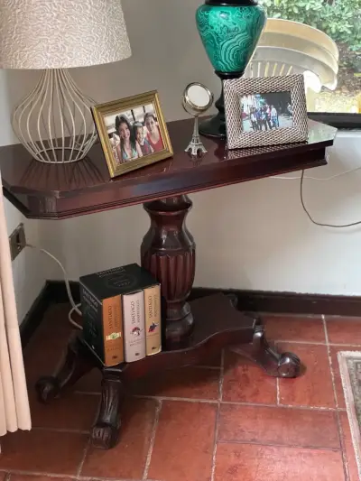 Sillas vintage de madera y terciopelo - miniatura 2