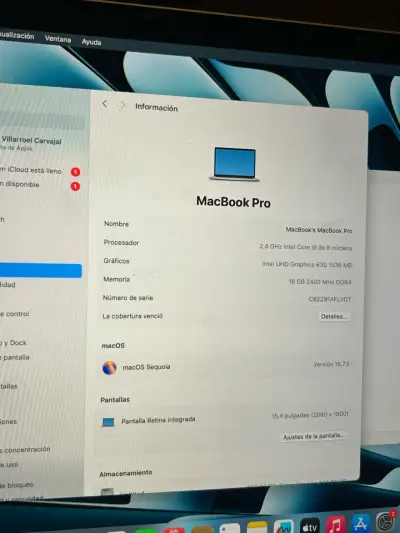 MacBook i9 - como nueva - miniatura 3