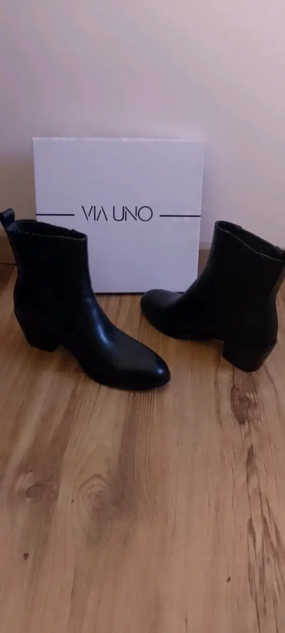 Botines negros de cuero - 2