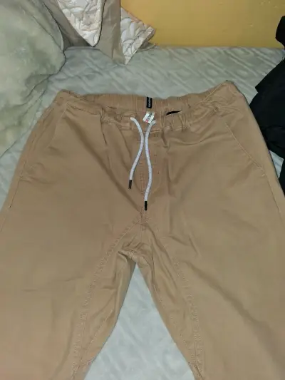 Pantalones jogger beige - miniatura 1