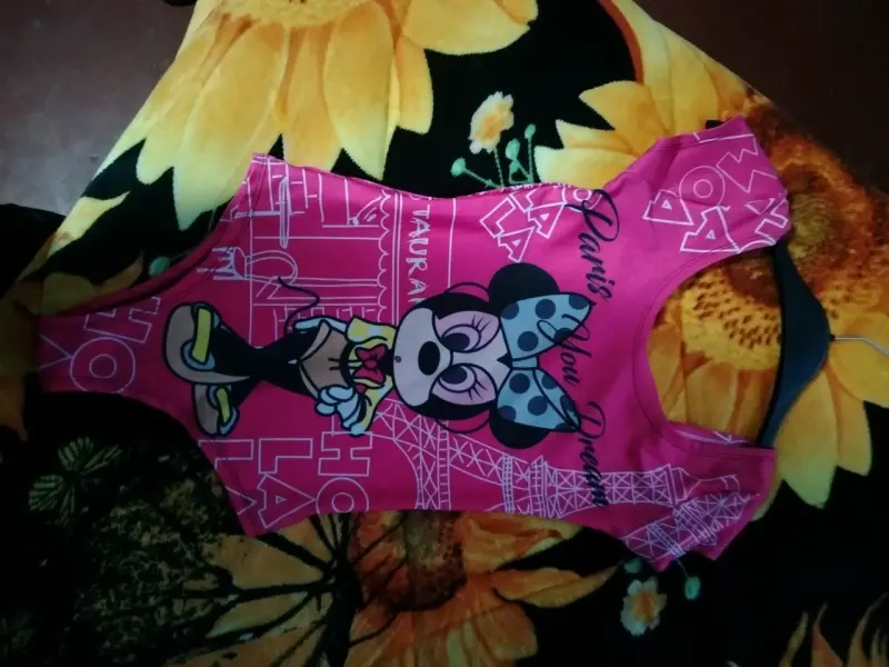 Body rosa estampado Minnie - 1
