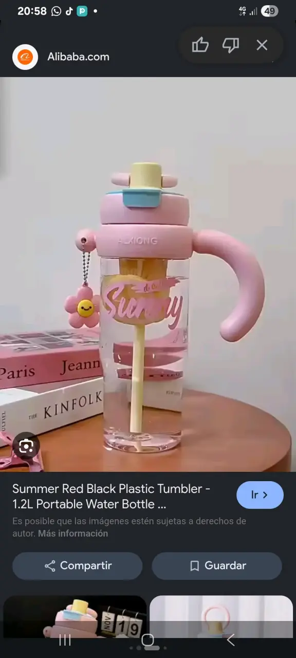 Botella de agua lila y rosa - 2