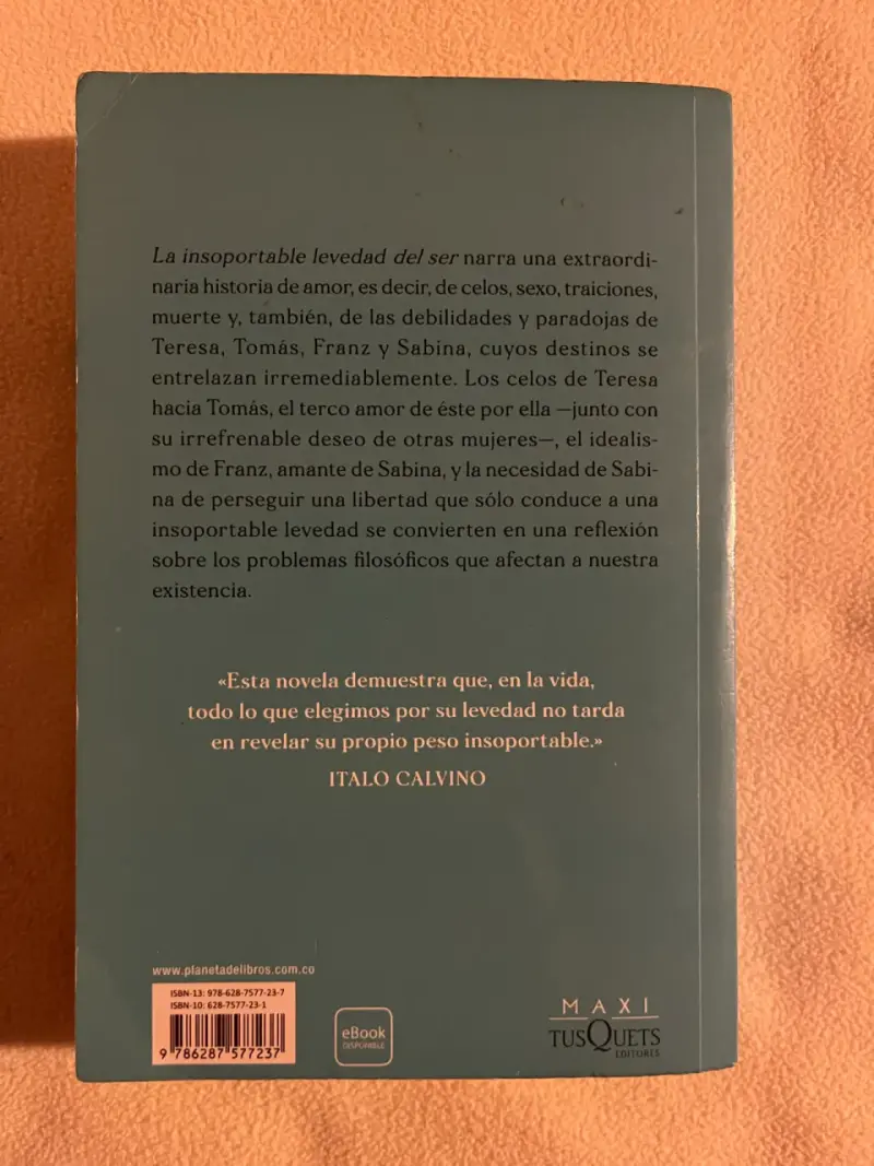 Libro La insoportable levedad del ser - 2