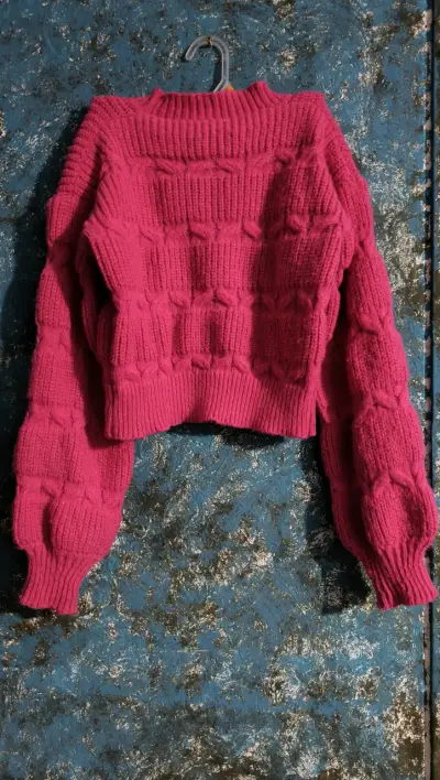 Chaleco tejido fucsia - miniatura 2