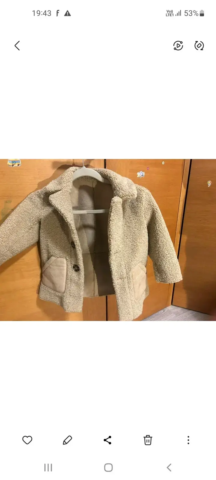 Abrigo de lana beige