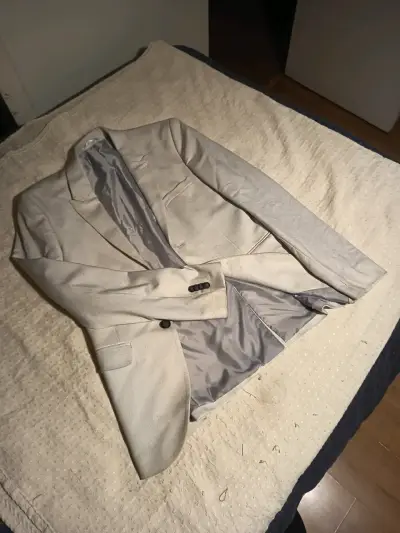 Blazer beige elegante - miniatura 1