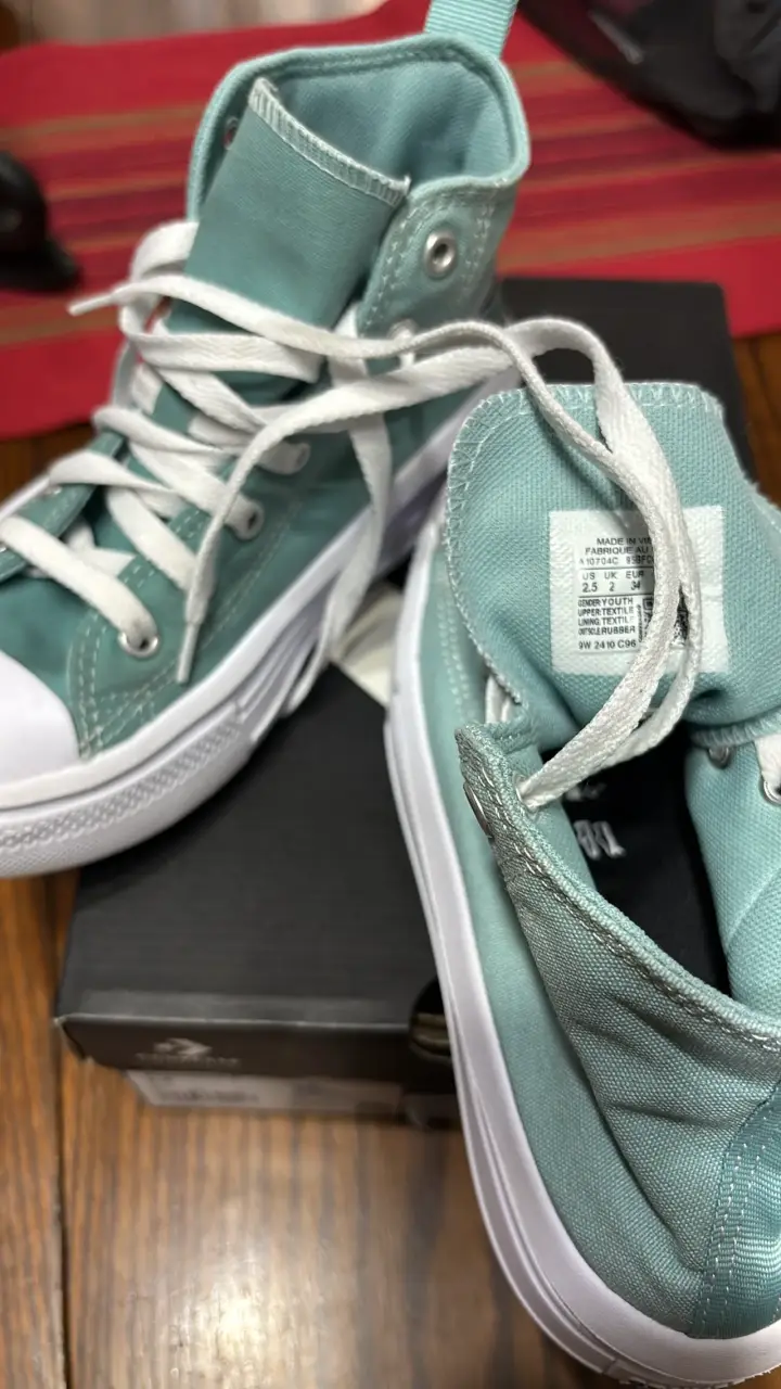 Zapatillas Converse verde menta talla 34 - 4