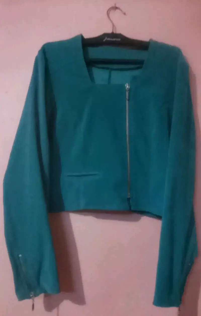Chaqueta verde con cierre - 1