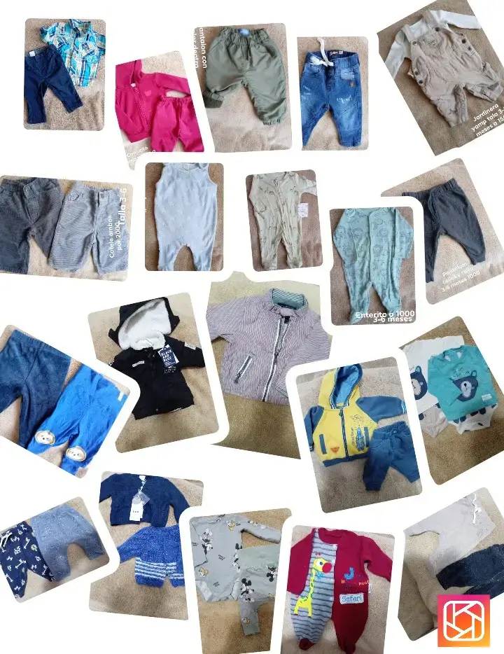 Ropa de bebe  de RN  0-3  3-6 todo por 38.000 - 2