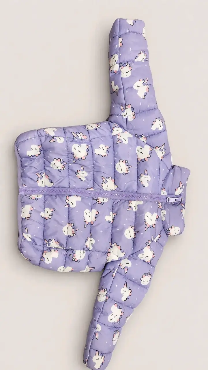PARKA púrpura con unicornios 18m