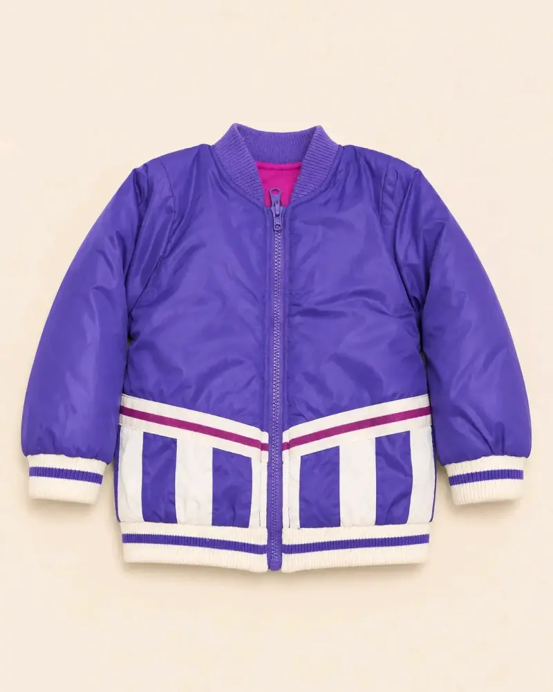 Chaqueta bomber infantil morada T24M. PILLIN - 1
