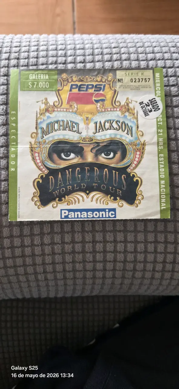 Entrada de concierto Michael Jackson 1993 - 3